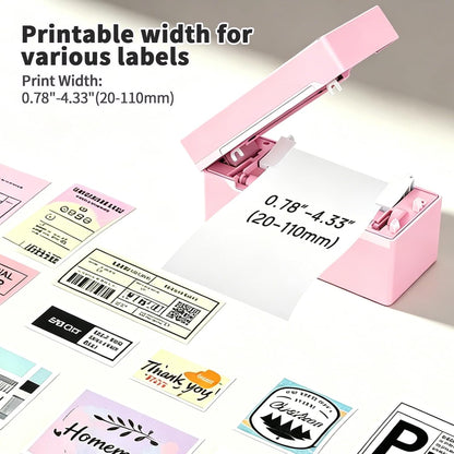 Revolutionize Your Shipping with the Portable Pink N40 Bluetooth Thermal Label Printer - Perfect for Small Businesses and Home Use!