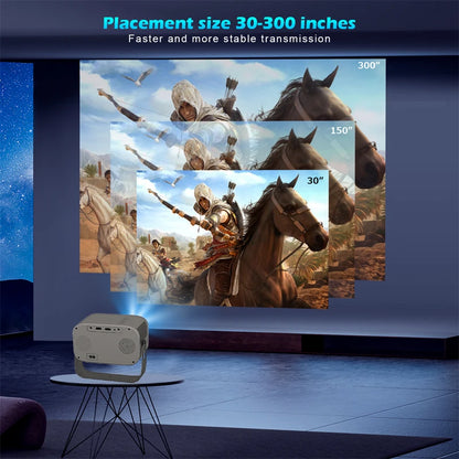 Experience Cinema Anywhere: Mini 4K Portable Projector with WiFi for Outdoor Movie Nights