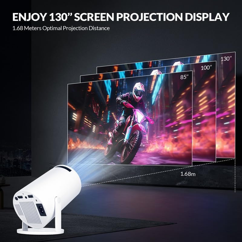 Revolutionize Your Home Theater Experience with the HY300 PRO+ LCD Smart Short Throw Projector - Stunning 4K Decoding, Built-In Wi-Fi, and 100-Inch Projection!