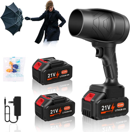 Effortless Outdoor Cleanup with Our Powerful Cordless Leaf Blower - Includes 2×21V Batteries for Ultimate Convenience