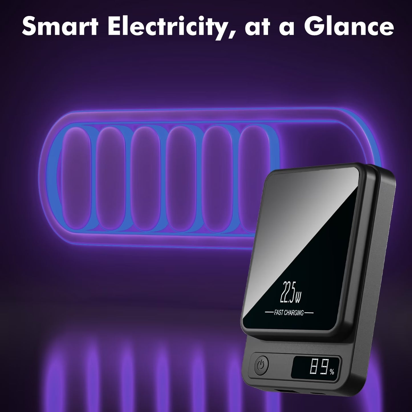 Revolutionary Magnetic Portable Power Bank 10000mAh with LED Display & Fast Charging for iPhone 12-17 Series