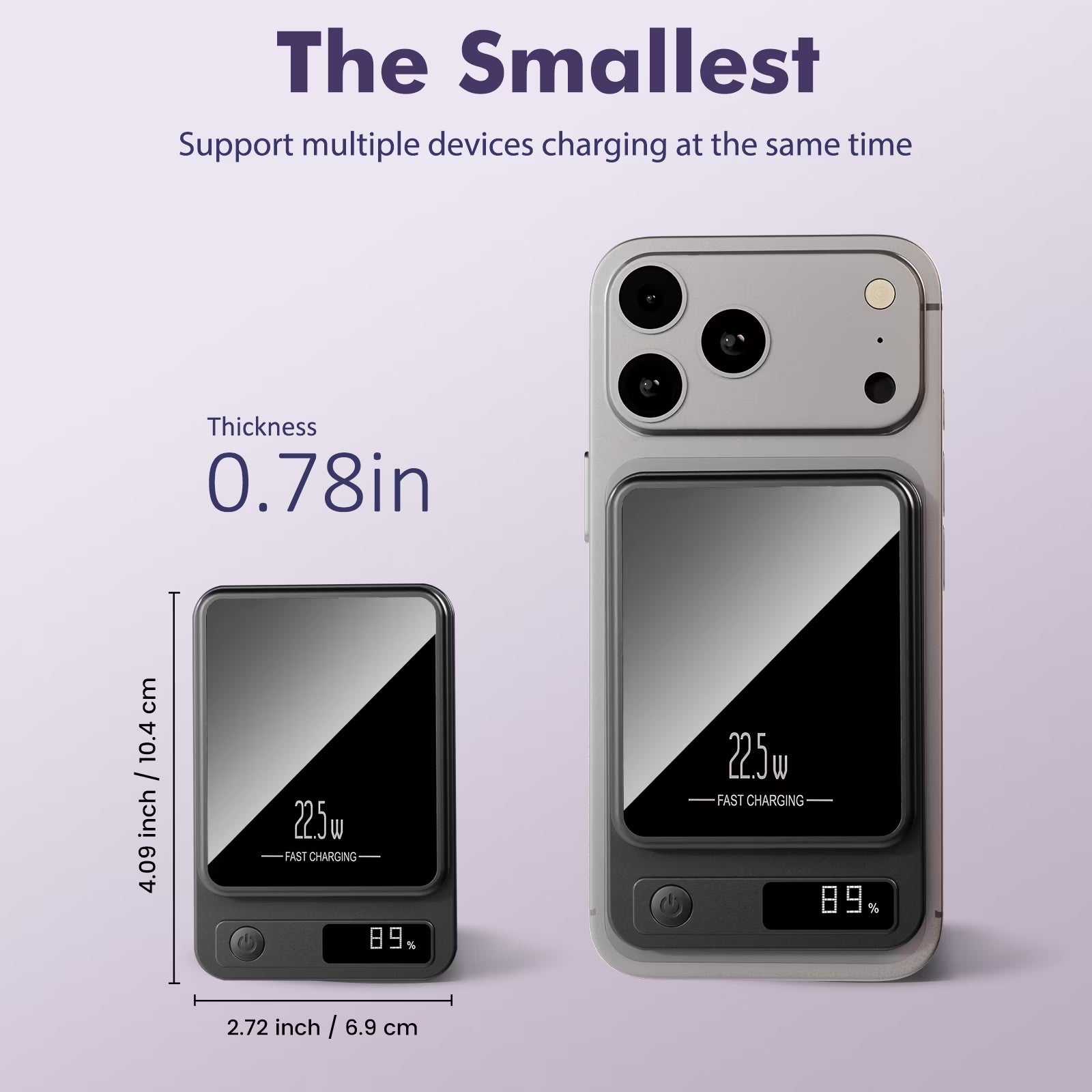 Revolutionary Magnetic Portable Power Bank 10000mAh with LED Display & Fast Charging for iPhone 12-17 Series