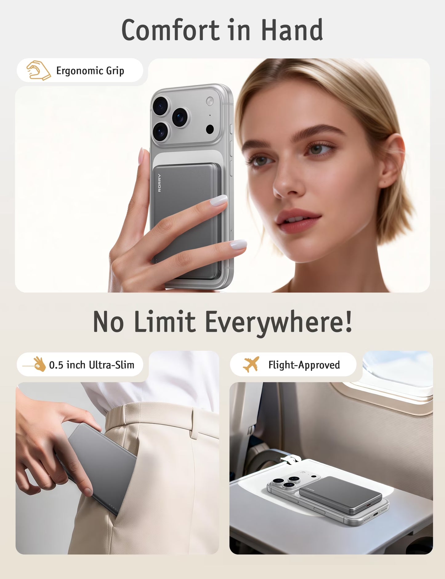 Ultra Slim 10000mAh Magnetic Wireless Power Bank - Fast Charging for On-the-Go Convenience