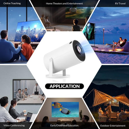 Revolutionize Your Home Theater Experience with the HY300 PRO+ LCD Smart Short Throw Projector - Stunning 4K Decoding, Built-In Wi-Fi, and 100-Inch Projection!
