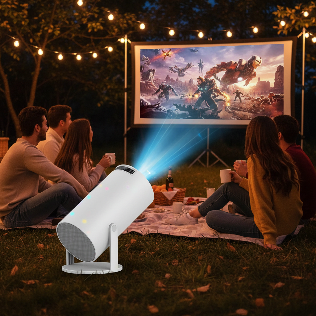 Versatile 4K Projector with Bluetooth & WiFi 6 – Auto Correction & Focus for Ultimate Home Entertainment