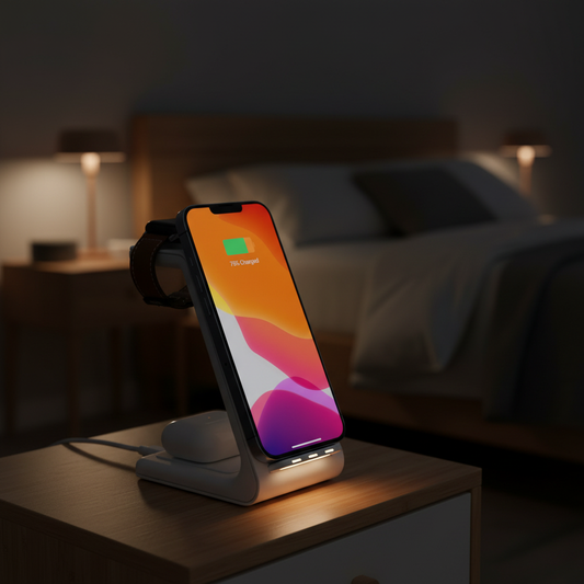 Ultimate 3-in-1 Wireless Charging Station for iPhone, Apple Watch, and AirPods - Simplify Your Charging Experience!