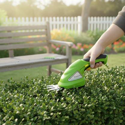Transform Your Garden with the 2-in-1 Cordless Hedge Trimmer & Grass Shear – Effortless Cutting and Precision Control!