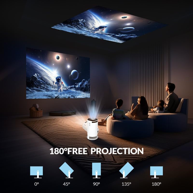 Revolutionize Your Home Theater Experience with the HY300 PRO+ LCD Smart Short Throw Projector - Stunning 4K Decoding, Built-In Wi-Fi, and 100-Inch Projection!