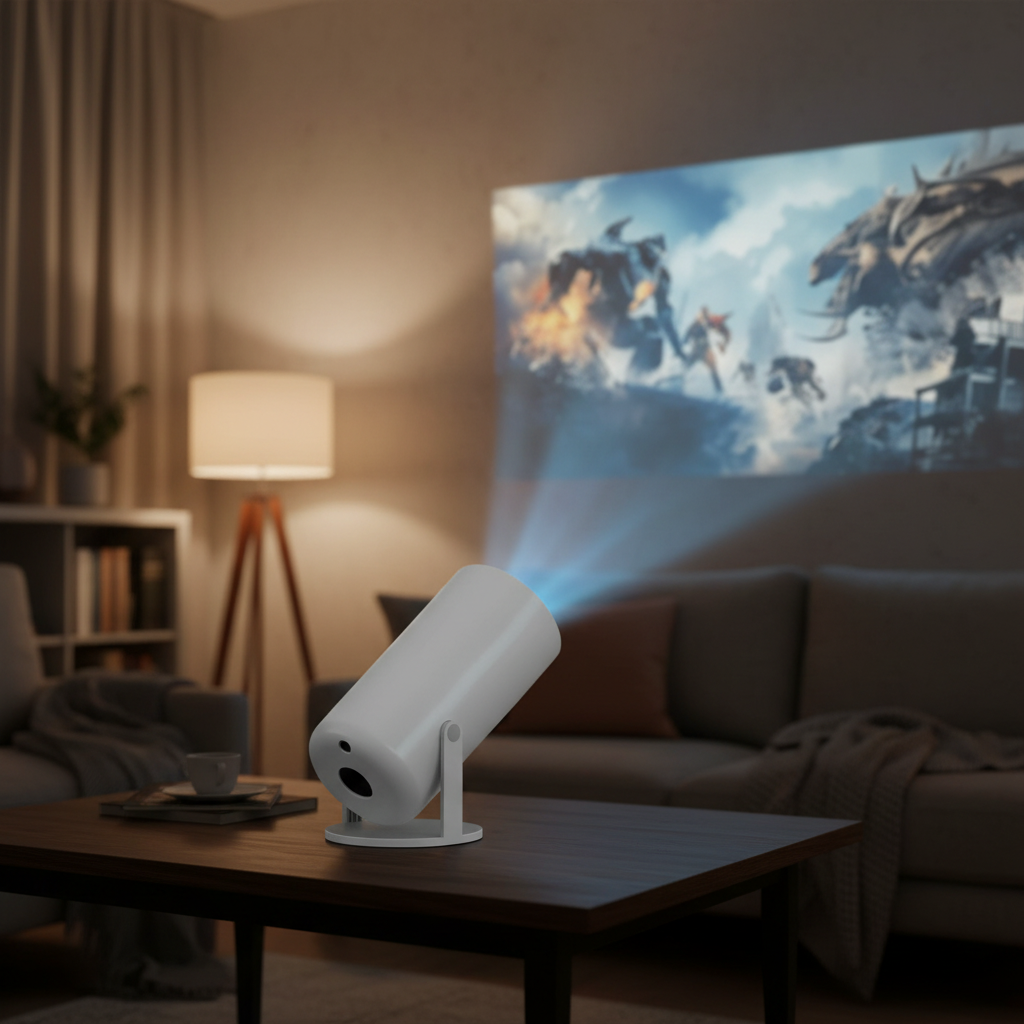 Versatile 4K Projector with Bluetooth & WiFi 6 – Auto Correction & Focus for Ultimate Home Entertainment