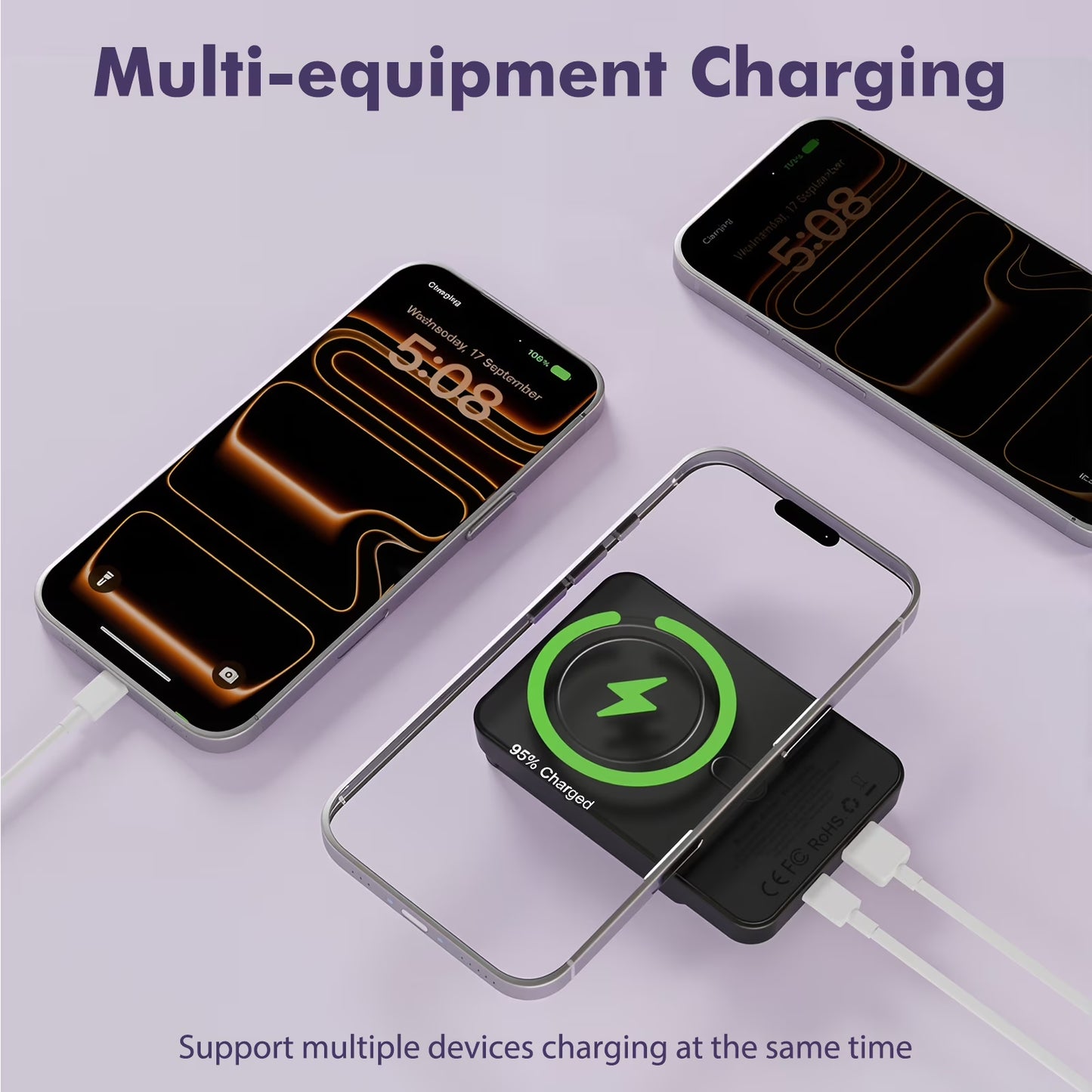 Revolutionary Magnetic Portable Power Bank 10000mAh with LED Display & Fast Charging for iPhone 12-17 Series