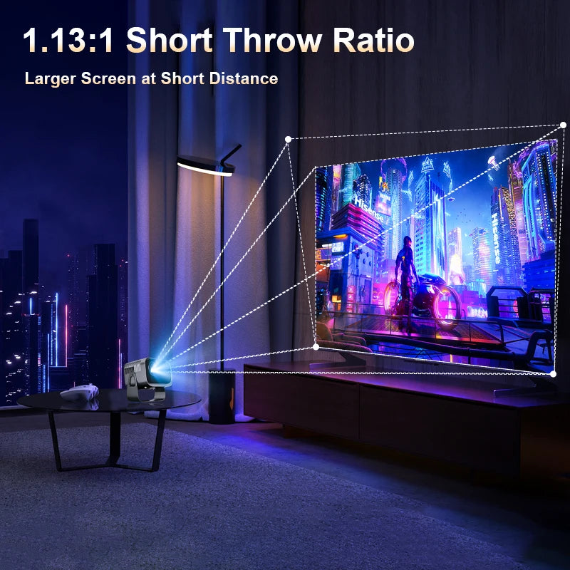 Experience Cinema Anywhere: Mini 4K Portable Projector with WiFi for Outdoor Movie Nights
