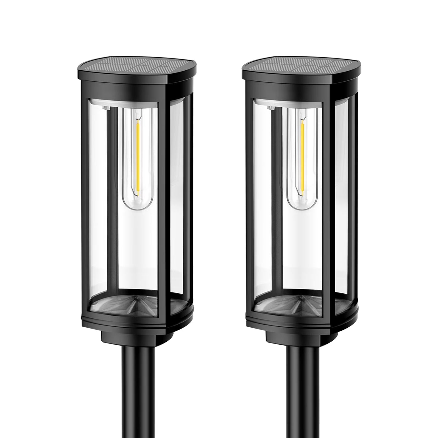 Illuminate Your Outdoors with Our Premium Solar Pathway Lights - 2 Pack Waterproof and Stylish!