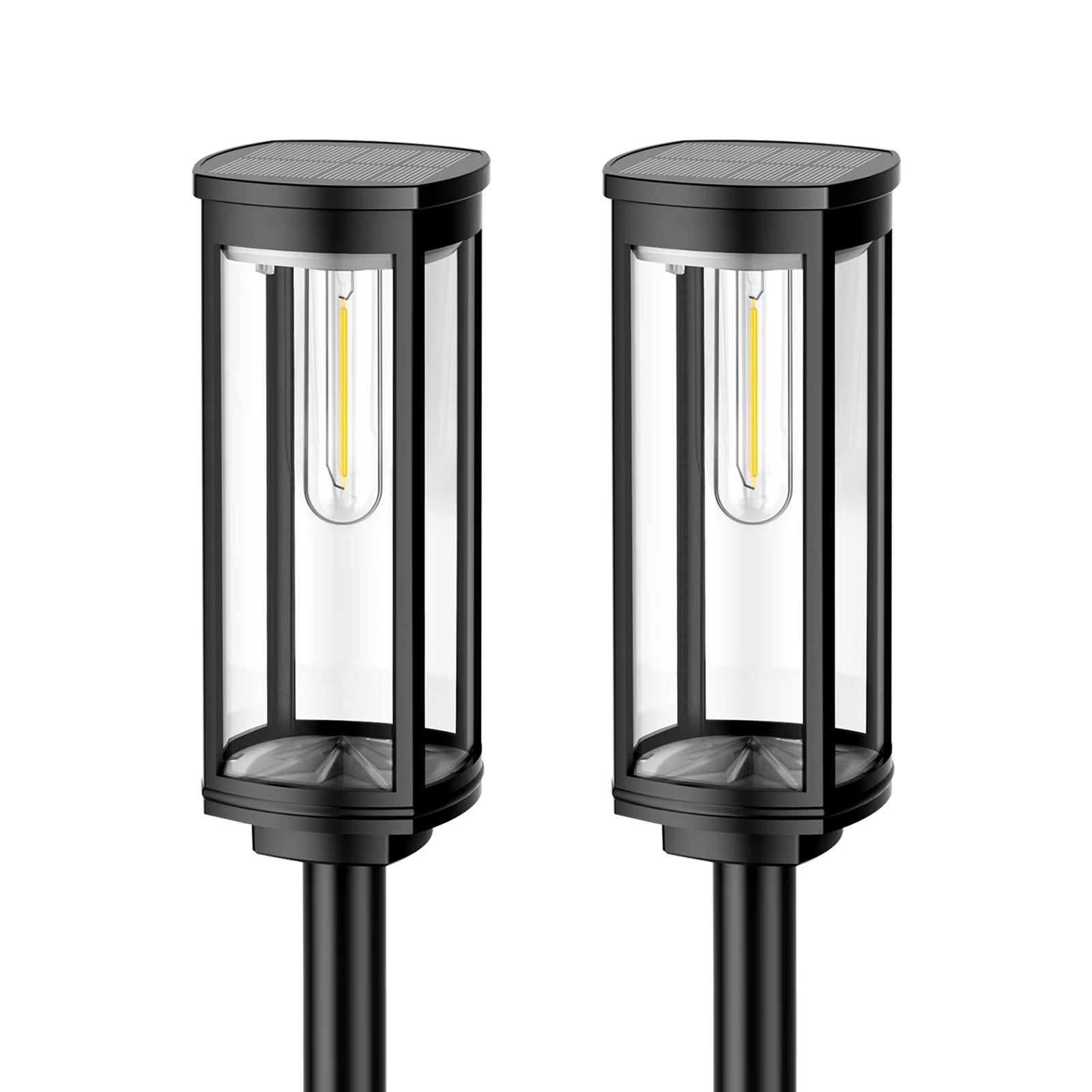 Illuminate Your Outdoors with Our Premium Solar Pathway Lights - 2 Pack Waterproof and Stylish!
