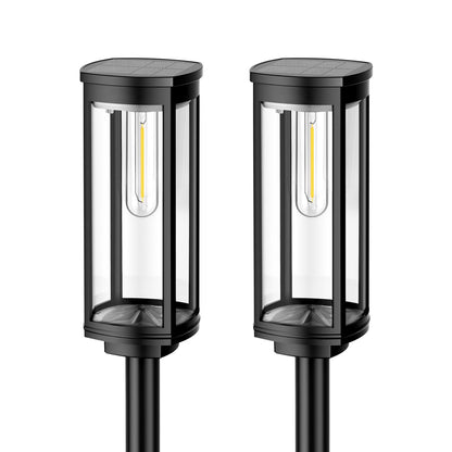 Illuminate Your Outdoors with Our Premium Solar Pathway Lights - 2 Pack Waterproof and Stylish!
