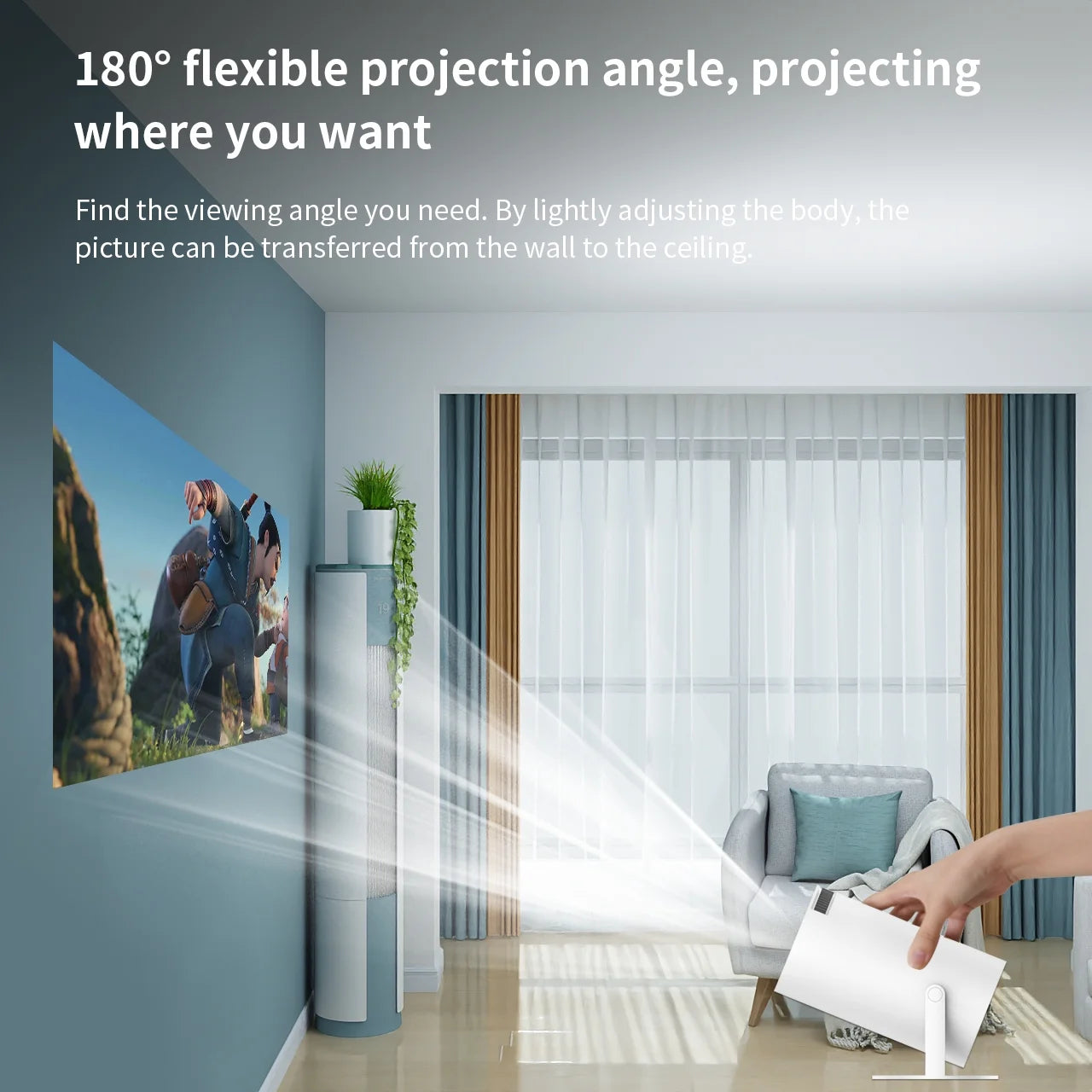 Projector 4K 1080P with Bluetooth and Wifi 6, Auto Correction/Focus
